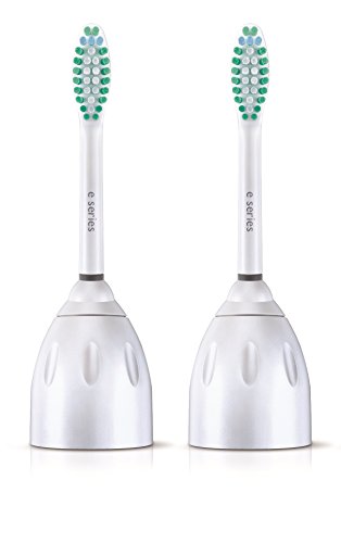 Philips Sonicare Genuine E-Series Replacement Toothbrush Heads, 2 Brush Heads, White, Frustration Free Packaging, HX7022/30