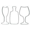 Bakerpan Stainless Steel Wine Glass Cookie Cutter, Wine Bottle Cutter, Wine Cookie Cutter Set