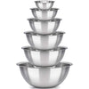 mixing bowl Set of 6 - stainless steel - Polished Mirror kitchen bowls - Set Includes ¾, 2, 3.5, 5, 6, 8 Quart - Ideal For Cooking & Serving - Easy to clean - Great gift