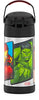 THERMOS FUNTAINER 12 Ounce Stainless Steel Vacuum Insulated Kids Straw Bottle, Avengers