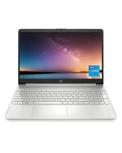 HP 15.6 Inch Laptop, Intel Iris Xe Graphics, 11th Generation Intel Core Processor, 8 GB RAM, 256 GB SSD, Windows 11 Home (15-dy2024nr, Natural silver)