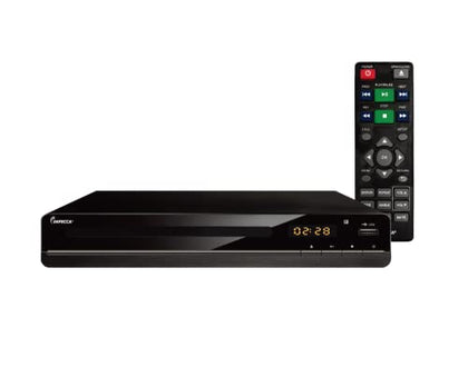 Impecca DVHP9117 DVD Player for TV Multi-Region HDMI, RCA AV Cable, USB, CD MP3 Playback, Big Button Remote, Compact HDMI DVD Player, Progressive scan Up-convert to 1080P, LED Display 2.0 CH, 100-240V