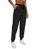 Yeokou Women's Warm Sherpa Lined Athletic Sweatpants Jogger Fleece Pants (X-Small, Black)