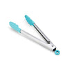 KitchenAid Silicone Tipped Stainless Steel Tongs, 10.26 Inch, Aqua Sky