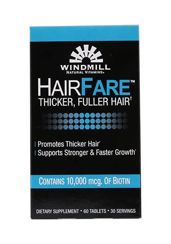 Windmill Hair Fare Vitamin Supplement Caplets for Hair - 60 Ea