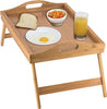 Home-It Bed Table Tray with Folding Legs - Breakfast Tray Bamboo Bed Tray for Sofa, Bed, Eating, Snacking and Working