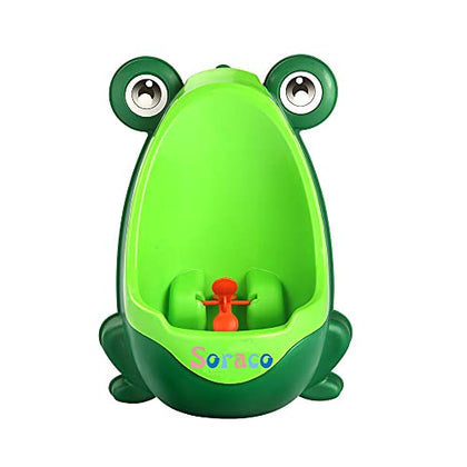 Soraco Frog Potty Training Urinal for Boys with Aiming Target Green