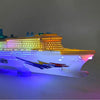 Wenini XAPUNK Colorful Ocean Liner Cruise Ship Boat Electric Flashing LED Light Sound,50x13x5 cm/19.7x5.1x2 in, Cannot Placed in Water, Cannot Float on Water