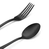 Matte Black Silverware Set, Satin Finish 20-Piece Stainless Steel Flatware Set,Kitchen Utensil Set Service for 4,Tableware Cutlery Set for Home and Restaurant, Dishwasher Safe