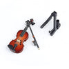 Dselvgvu Wooden Miniature Violin with Stand,Bow and Case Mini Musical Instrument Miniature Dollhouse Model Home Decoration (3.15