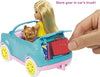 Barbie Club Chelsea Toy Car & Camper Playset, Blonde Chelsea Small Doll, Puppy & 10+ Accessories, Unhitch & Open for Campsite