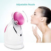 EZBASICS Facial Steamer Ionic Face Steamer for Home Facial, Warm Mist Humidifier Atomizer for Face Sauna Spa Sinuses Moisturizing, Unclogs Pores, with Stainless Steel Skin Kit(Pink)