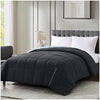 Homelike Moment California King Lightweight Comforter Black - All Season Down Alternative Bed Comforter Summer Duvet Insert Quilted Reversible Comforters Cal King Size Black/Light Grey