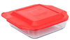 Pyrex 8 Inch Baking Dish, Red, 8-inches Square