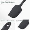 U-Taste Silicone Spatula Set with 600 Degrees Fahrenheit Heat Resistant (Black)