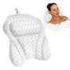 Bath Pillow Bathtub Pillow Back Neck Support Pillow, Spa Cushion for Tub, Relaxing Headrest Bath Pillow, Portable Washable Bathtub Accessories with 3D Air Mesh Thick Soft Bath Pillow, White