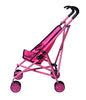 Precious Toys Hot Pink & Black Handles Doll Stroller with Swiveling Wheels