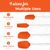 M KITCHEN Silicone Spatula Set - Heat Resistant & BPA Free - 4 Piece Nonstick Rubber Spatulas, Spoonula, Jar Scraper for Cooking, Baking, Mixing, Frosting - Dishwasher Safe Kitchen Utensils