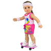 ZITA ELEMENT 18 Inch Girl Doll Scooter Skateboard Clothes and Accessories - 18 Inch Doll Clothes Set Sport Shoes Scooter and Other Outdoor Sport Stuff