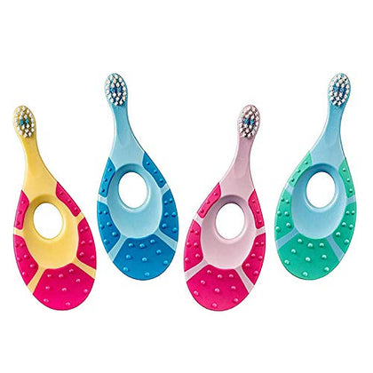 Jordan* ® | Step 1 Baby Toothbrush | 0-2 Years, Soft Bristles, BPA Free | 4 Pack