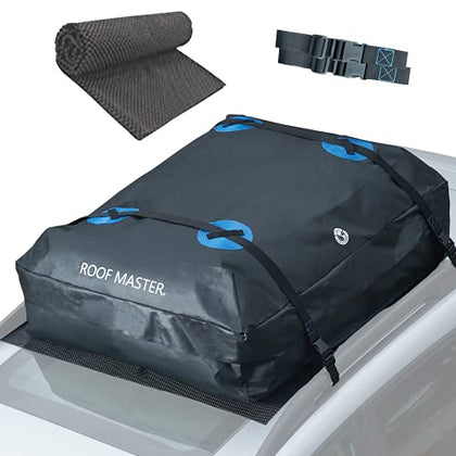 Rooftop Cargo Carrier, PI Store Waterproof Car Roof Bag with Protective Mat, Extra 16 Cubic Foot Storage Carriers for All Cars with/Without Roof Racks, Gift for Men