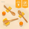 Riveira Bamboo Wooden Spoons for Cooking 6-Piece , Apartment Essentials Wood Spatula Spoon Nonstick Kitchen Utensil Set Premium Quality Housewarming Gifts for Everyday Use