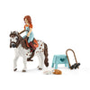 Schleich Horse Club, 9-Piece Playset, Horse Toys for Girls and Boys 5-12 years old Mia and Spotty Multi, 15cm/5.9in