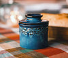 Butter Bell - The Original Butter Bell crock by L Tremain, a Countertop French Ceramic Butter Dish Keeper for Spreadable Butter, Antique Collection, Denim Blue - Reactive Glaze Pottery