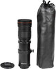 High-Power 420-1600mm f/8.3 HD Manual Telephoto Zoom Lens for Canon EOS 80D, EOS 90D, Rebel T3, T3i, T5, T5i, T6i, T6s, T7, T7I, T8I, SL3, EOS 70D, EOS 5D, EOS5D IV, EOS 6D II, EOS 7D II SLR Cameras