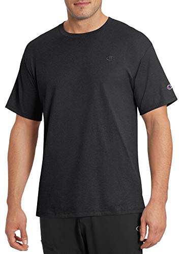 Champion mens Classic Jersey Tee T Shirt, Black, X-Small US