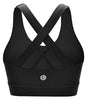 RUNNING GIRL Sports Bra for Women, Criss-Cross Back Padded Strappy Sports Bras Medium Support Yoga Bra with Removable Cups(WX2353D.Black.XS)