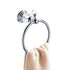 WOLIBEER Chrome Towel Ring, Crystal Hand Towel Holder Polished Bath Towel Bar Bling Bathroom Accessories Wall Mounted