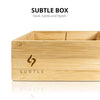 Large Bamboo Box w/Ample Storage Space to Organize Herb Accessories - Comes with Convertible Lid - (10