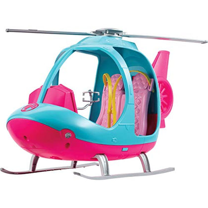 Barbie Helicopter, Pink and Blue with Spinning Rotor, for 3 to 7 Year Olds (Amazon Exclusive)