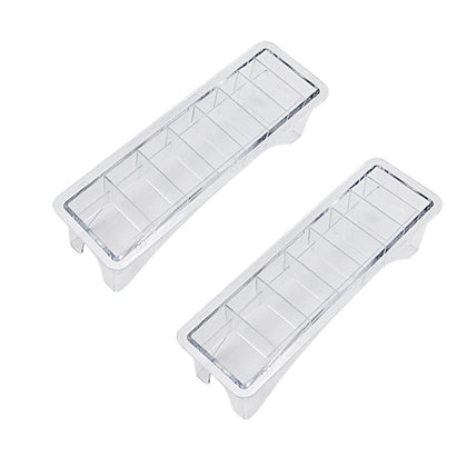 MIAO YUAN 2 PCS 8 Grid Base Box Hair Dressing Replacement Hair Clipper Limit Comb Storage Box Salon Shop Hair Tools Styling Storage Rack Organizer