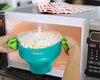 The Original Salbree Microwave Popcorn Popper, Silicone Popcorn Maker, Collapsible Microwavable Bowl - Hot Air Popper - No Oil Required - The Most Colors Available (Aqua)