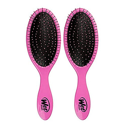 Wet Brush Original Detangler Hair Brush - Pink (Pack of 2) - Exclusive Ultra-soft IntelliFlex Bristles - Glide Through Tangles With Ease For All Hair Types - For Women, Men, Wet And Dry Hair