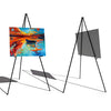 Portable Artist Easel Stand 63 Inches - Black Picture Stand Painting Easel with Bag - Table Top Art Drawing Easels for Painting Canvas, Wedding Signs, Poster, Tabletop Easels Display Metal Tripod