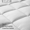 SOPAT Extra Thick Mattress Topper Twin 400TC Cotton Pillow Top Breathable Mattress Pad Protector with 8-22