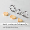 Metal Cookie Cutters Set - Star Cookie Cutter Round Biscuit Cutter Heart Small Star Cookie Cutters Mini Flower Molds Cutter for Baking (12 Round Heart Flower Star Cookie Cutters)