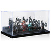 JDS Toy Store Acrylic Display Case for Brick Figures| 15 x 4.35 x 3.05 | Figure Display Case in Black