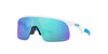 Oakley Youth OJ9010 Resistor Rectangular Sunglasses, Polished White/Prizm Sapphire, 23 mm