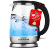 Vianté Glass Electric Tea Kettle. Fast Water Boiler. BPA-FREE Stainless Steel & Borosilicate Glass. Designed in Italy. 8 Cups Capacity. 1.7 Liters by Vianté