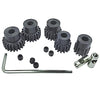 HOPLEX 32P 5mm Hardened Metal Pinion Motor Gear Set 13T 15T 17T 19T 21T with 3.175mm Coupler for RC Buggy Car Monster Truck