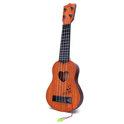 YEZI Kids Toy Classical Ukulele Guitar Musical Instrument, Brown