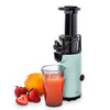 DASH Deluxe Compact Masticating Slow Juicer, Easy to Clean Cold Press Juicer with Brush, Pulp Measuring Cup, Frozen Attachment and Juice Recipe Guide - Aqua