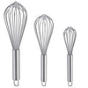 Whisks for Cooking, 3 Pack Stainless Steel Whisk for Blending, Whisking, Beating and Stirring, Enhanced Version Balloon Wire Whisk Set, 8