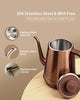 DmofwHi 1000W Gooseneck Electric Kettle (1.0L),100% Stainless Steel BPA Free Tea Kettle with Auto Shut - Off Protection, Pour Over Coffee Kettle -Copper