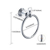 WOLIBEER Chrome Towel Ring, Crystal Hand Towel Holder Polished Bath Towel Bar Bling Bathroom Accessories Wall Mounted