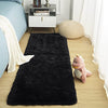 ST. BRIDGE Black Runner Rug for Bedroom 2x4 Feet, Fluffy Shag Area Rugs for Living Room Nursery, Fuzzy Furry Bedside Rug for Kids Baby Room, Modern Indoor Comfy Plush Carpet Decor